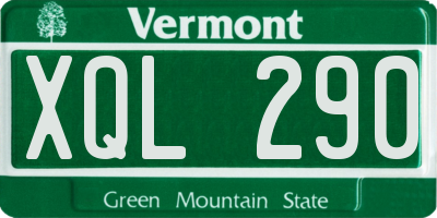 VT license plate XQL290
