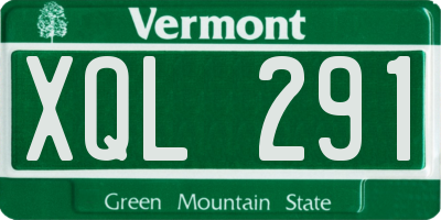VT license plate XQL291
