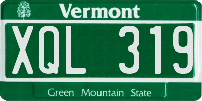 VT license plate XQL319