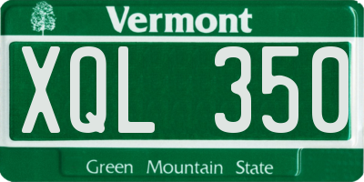 VT license plate XQL350