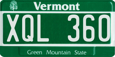 VT license plate XQL360
