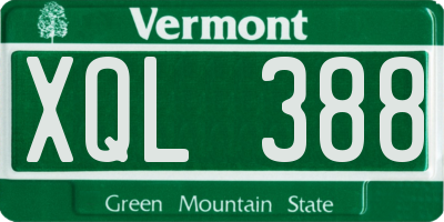VT license plate XQL388