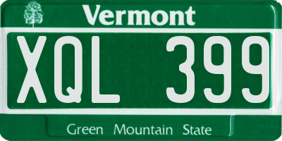 VT license plate XQL399