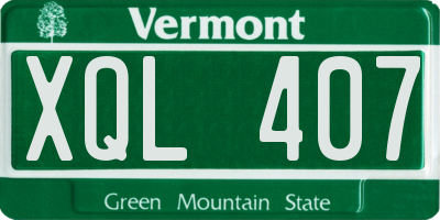 VT license plate XQL407