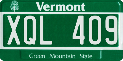 VT license plate XQL409