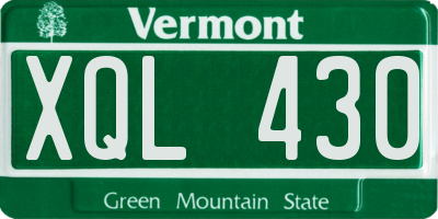 VT license plate XQL430