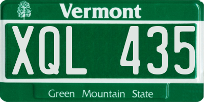 VT license plate XQL435