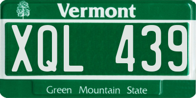 VT license plate XQL439