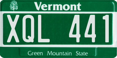 VT license plate XQL441
