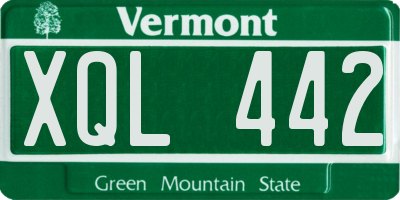VT license plate XQL442