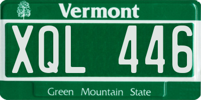 VT license plate XQL446