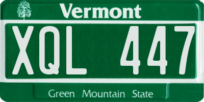 VT license plate XQL447