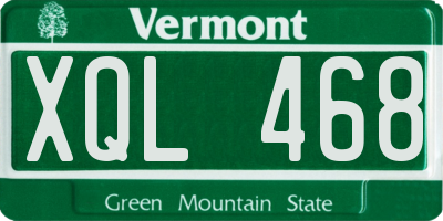 VT license plate XQL468