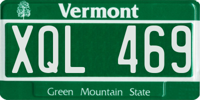 VT license plate XQL469