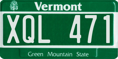 VT license plate XQL471