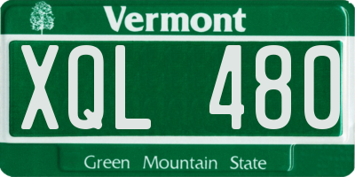 VT license plate XQL480