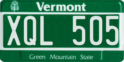 VT license plate XQL505