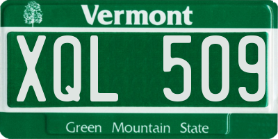 VT license plate XQL509
