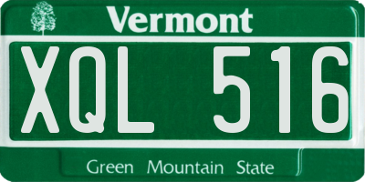 VT license plate XQL516