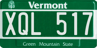 VT license plate XQL517