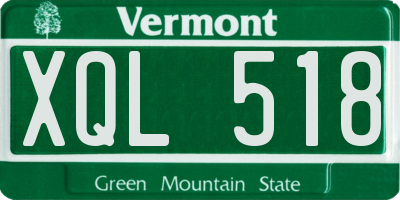 VT license plate XQL518