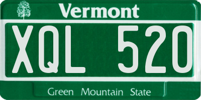 VT license plate XQL520