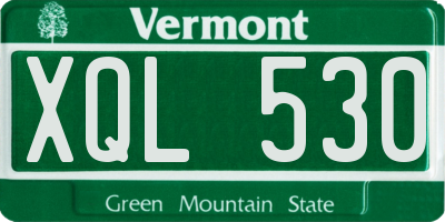 VT license plate XQL530