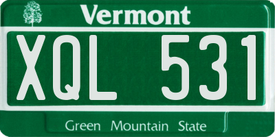 VT license plate XQL531