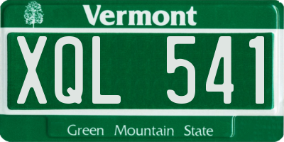 VT license plate XQL541