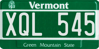 VT license plate XQL545