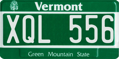 VT license plate XQL556