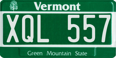 VT license plate XQL557