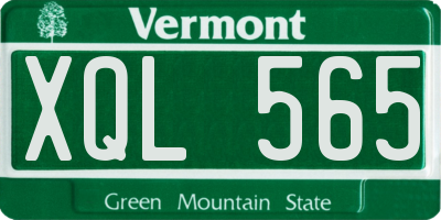 VT license plate XQL565