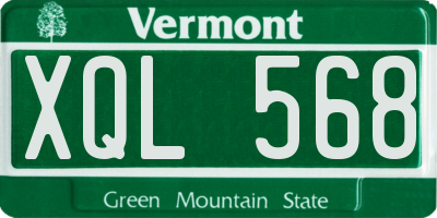 VT license plate XQL568