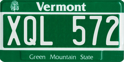 VT license plate XQL572
