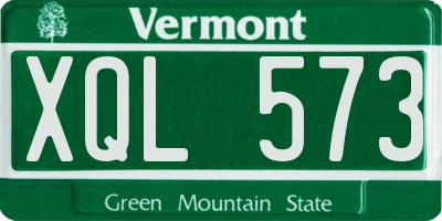 VT license plate XQL573