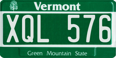 VT license plate XQL576