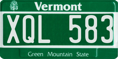 VT license plate XQL583