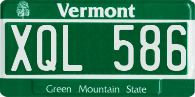 VT license plate XQL586