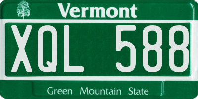 VT license plate XQL588