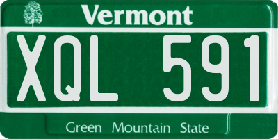 VT license plate XQL591