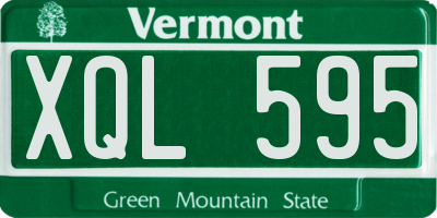 VT license plate XQL595