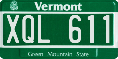 VT license plate XQL611