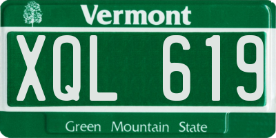 VT license plate XQL619