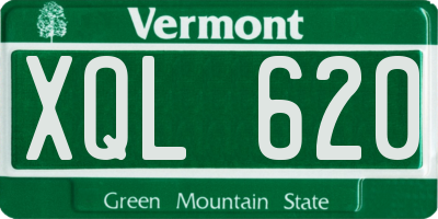 VT license plate XQL620