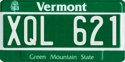 VT license plate XQL621