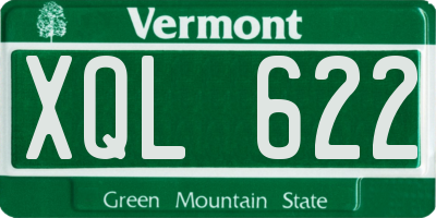VT license plate XQL622