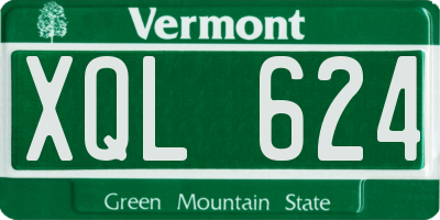 VT license plate XQL624