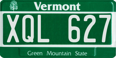 VT license plate XQL627