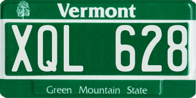 VT license plate XQL628